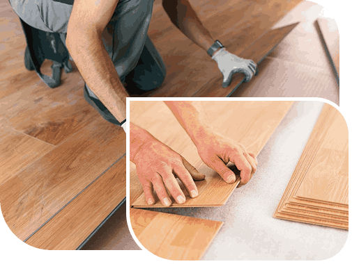 Installing Sports flooring with hands-on precision.