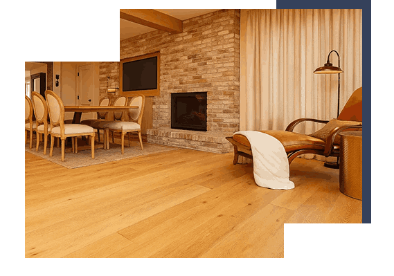 golden look wooden flooring