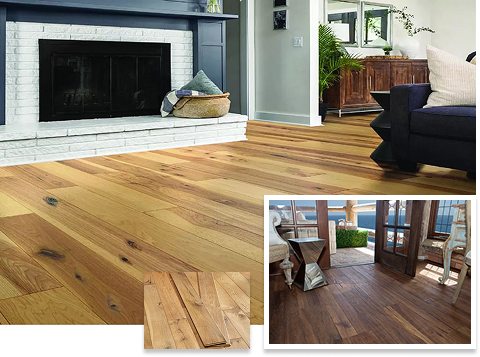 Light and rustic engineered wood flooring showcased in a modern living space