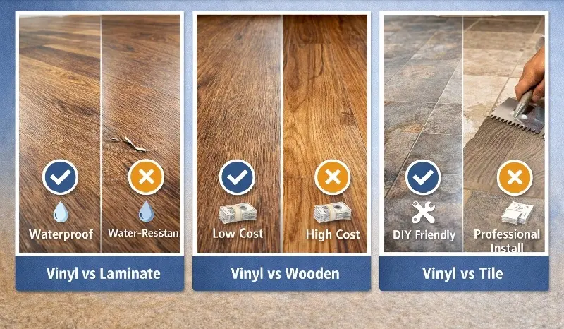Vinyl VS other flooring comparison