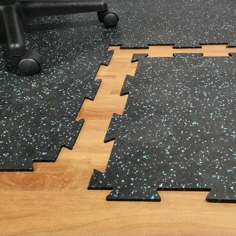 Interlocking tiles in Dubai gym