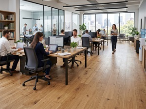 office wooden flooring in Dubai